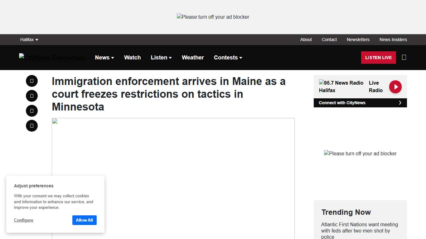 Immigration enforcement arrives in Maine as a court freezes restrictions on tactics in Minnesota