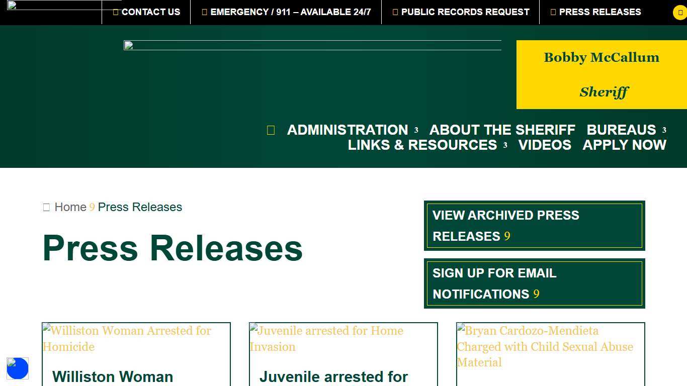 Press Releases - Levy County Sheriff's Office